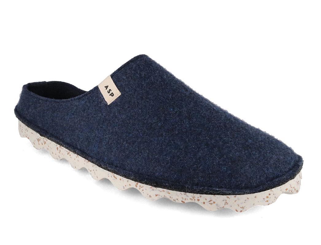 ASPORTUGUESAS vilten pantoffels Natura, blauw