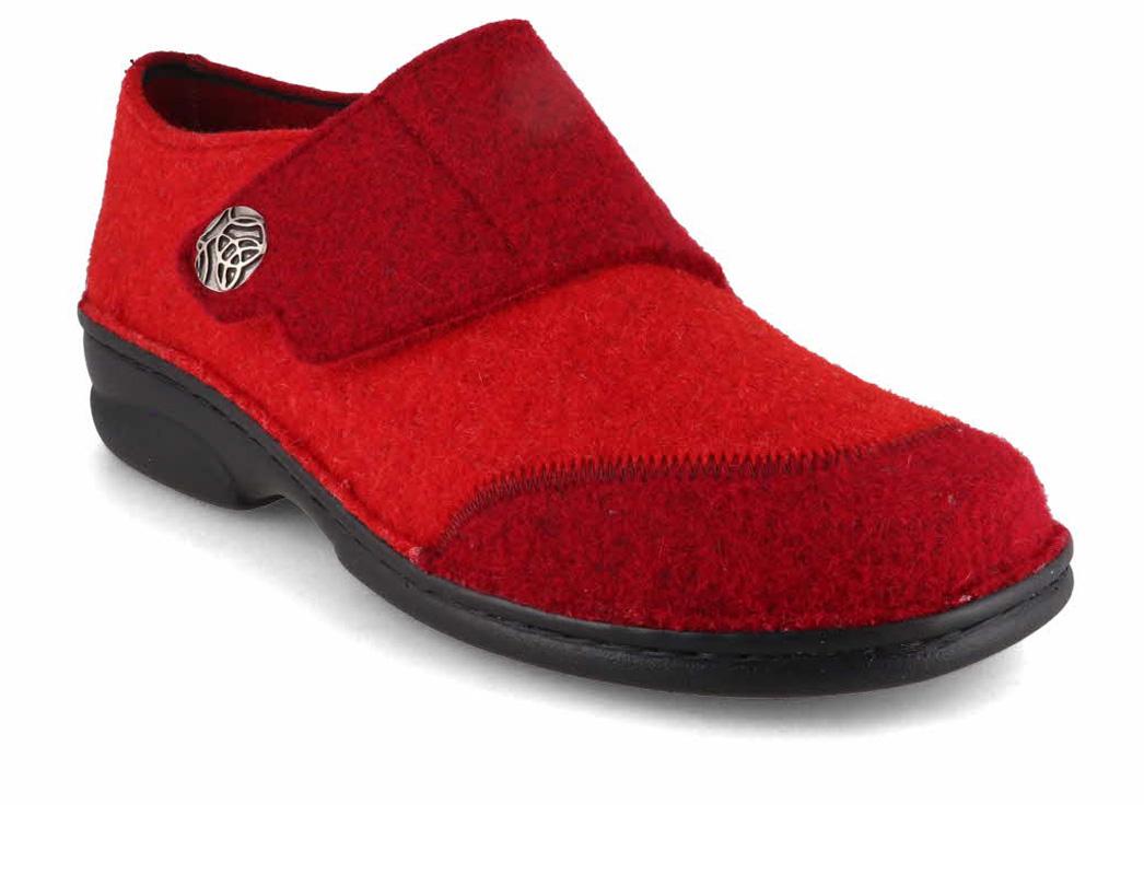 Berkemann damespantoffels BERKOFLEX Jarla, rood