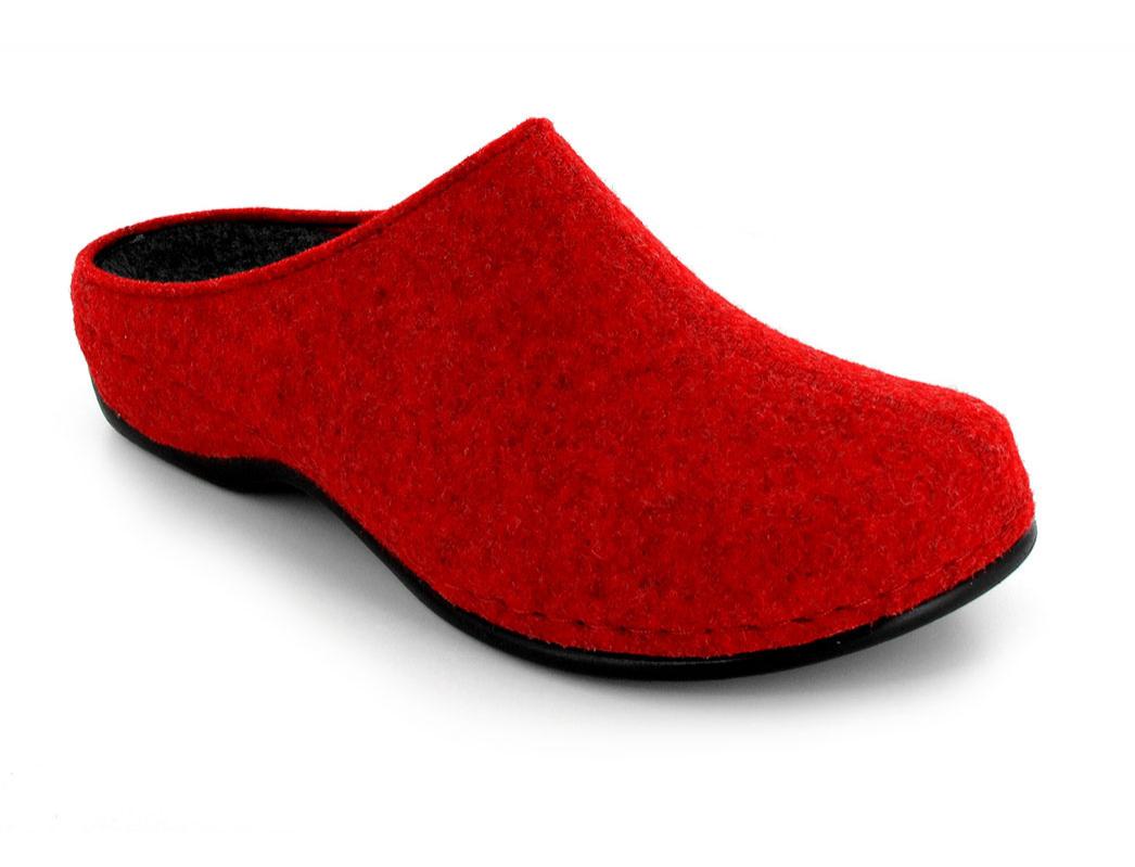 Berkemann vilten damespantoffels BERKOFLEX Florina, rood