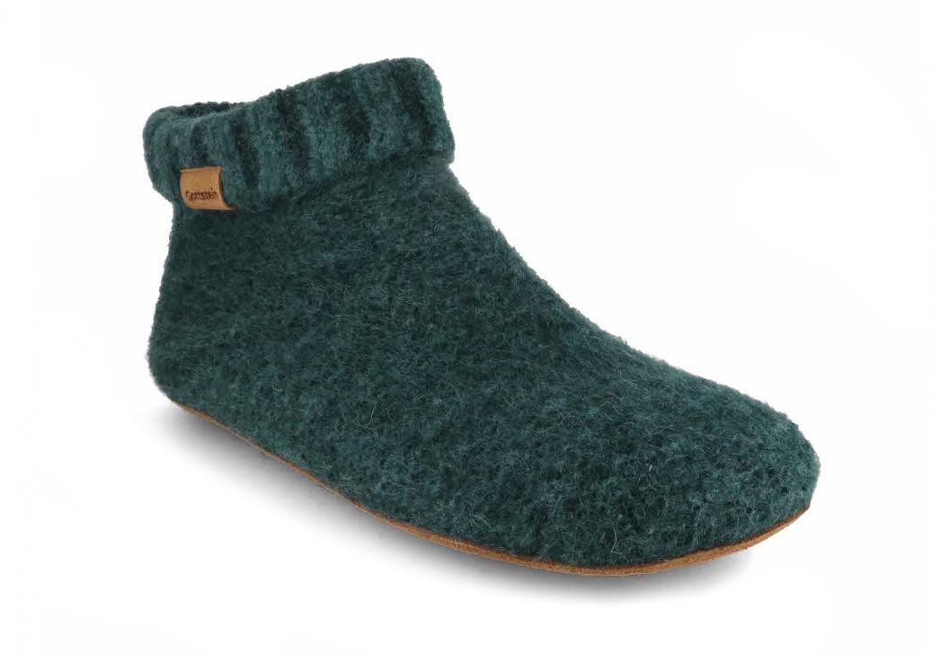 Gottstein Gebreide Boot Pantoffels, groenmelange