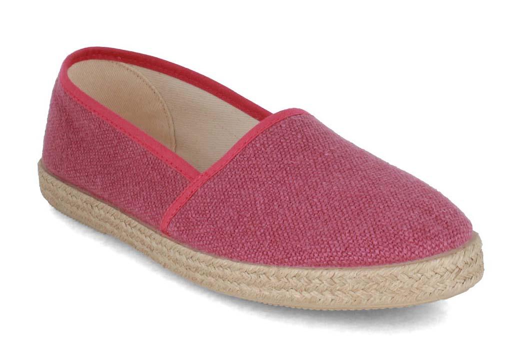 Gottstein dames espadrilles Camping Linnen uni, framboos