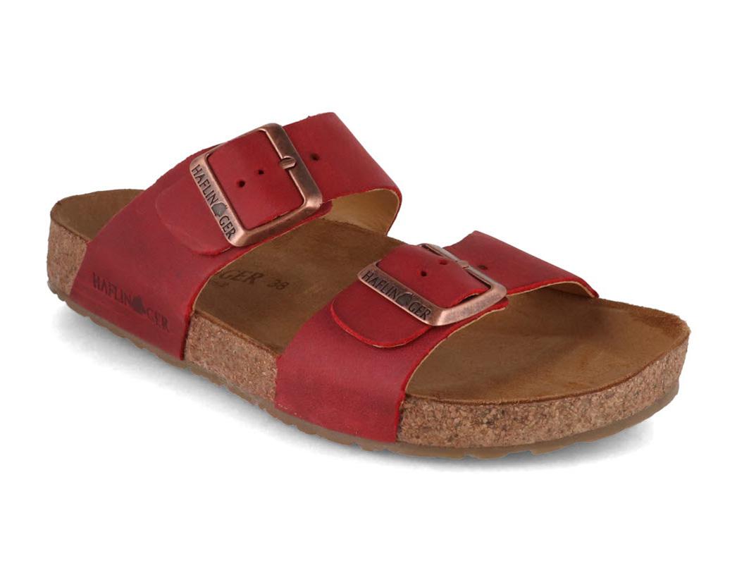 HAFLINGER Bio Andrea dames sandalen, rood land