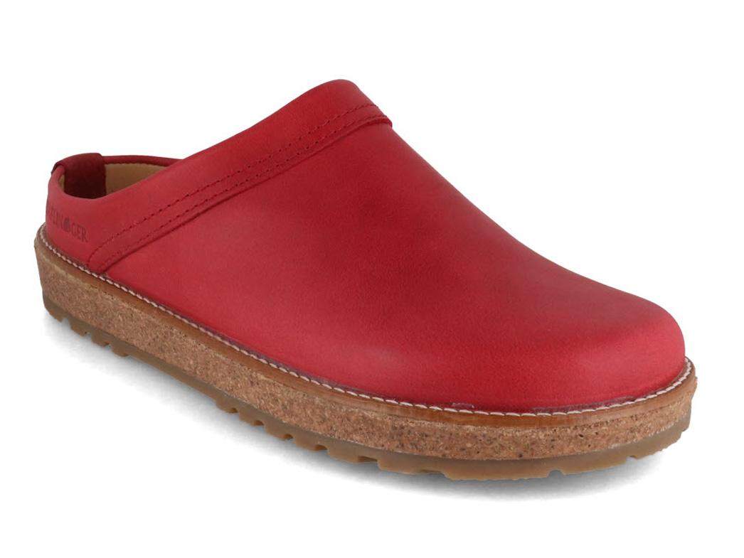 HAFLINGER Dames Leren Klomp Travel Classic, rood