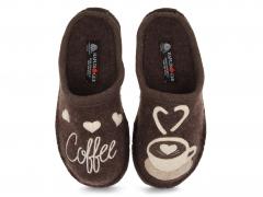 HAFLINGER pantoffels Flair Coffee Time, bruin gem�leerd