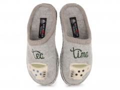 HAFLINGER pantoffels Flair Tea Time, steengrijs gem�leerd