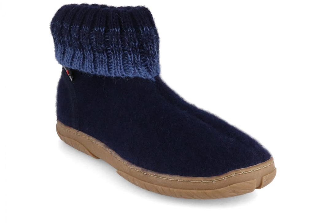 HAFLINGER Kinder Huttenschoenen Yuki, middelblauw