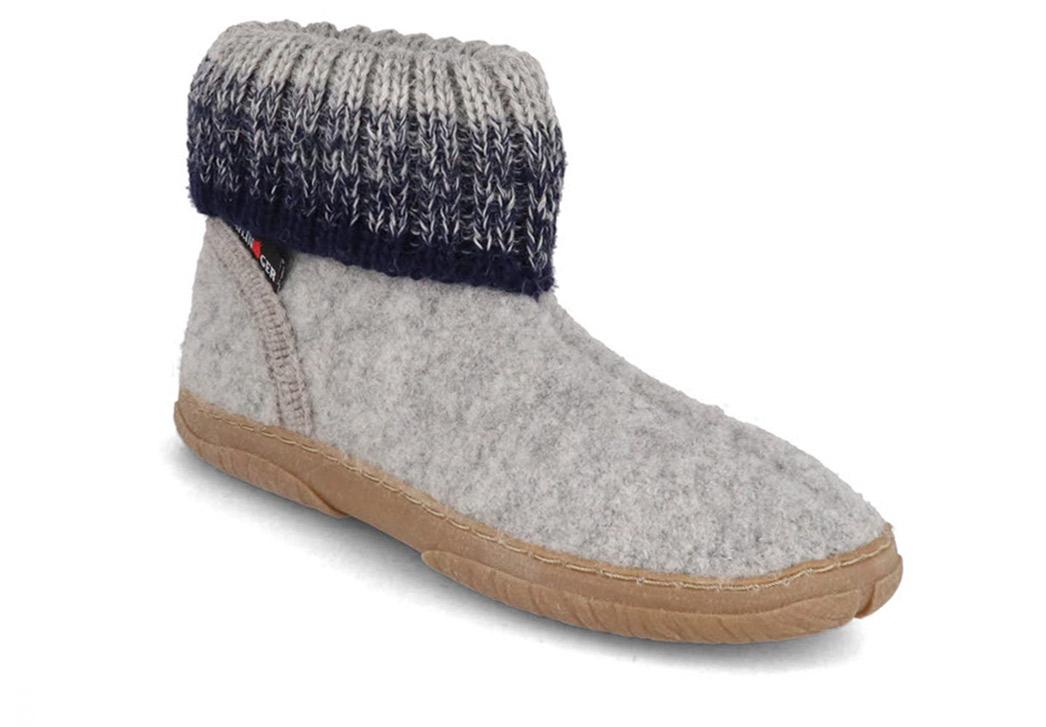 HAFLINGER Kinder Huttenschoenen Yuki, steengrijs melange