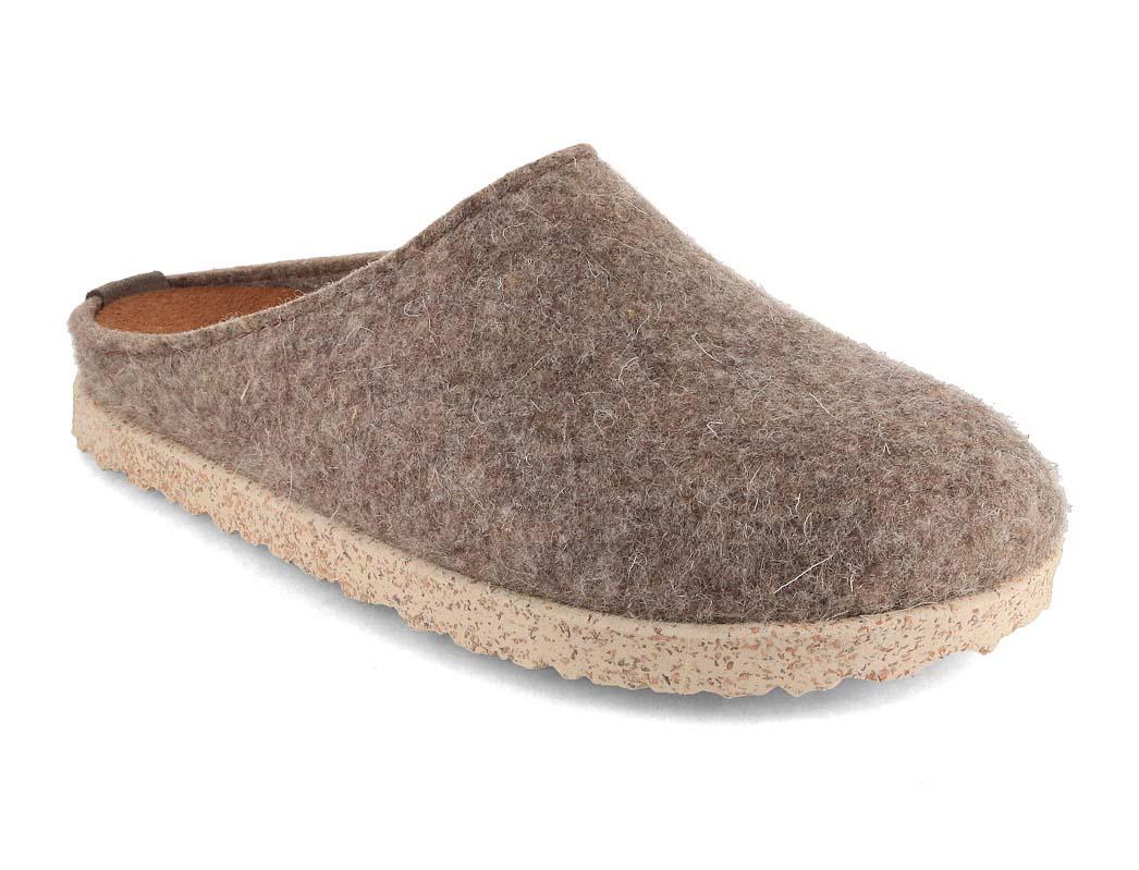 HAFLINGER Manhattan vilten pantoffels, turf