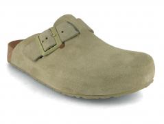 HAFLINGER Porto leren klompen, salie