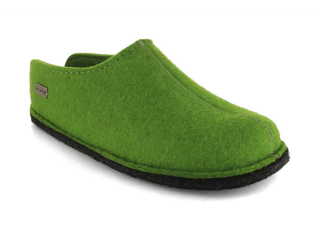 HAFLINGER Vilt Pantoffels Flair Smily, grasgroen