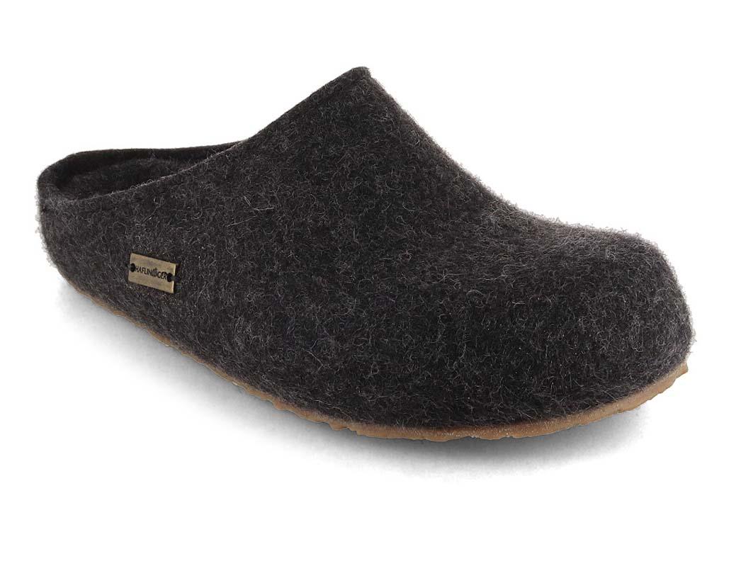 HAFLINGER Vilt Pantoffels Grizzly Michel, grafiet