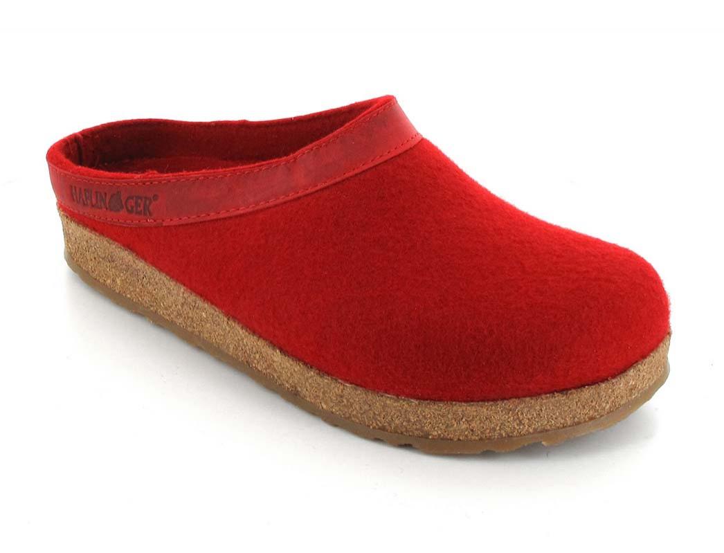HAFLINGER Vilt Pantoffels Grizzly Torben, robijn