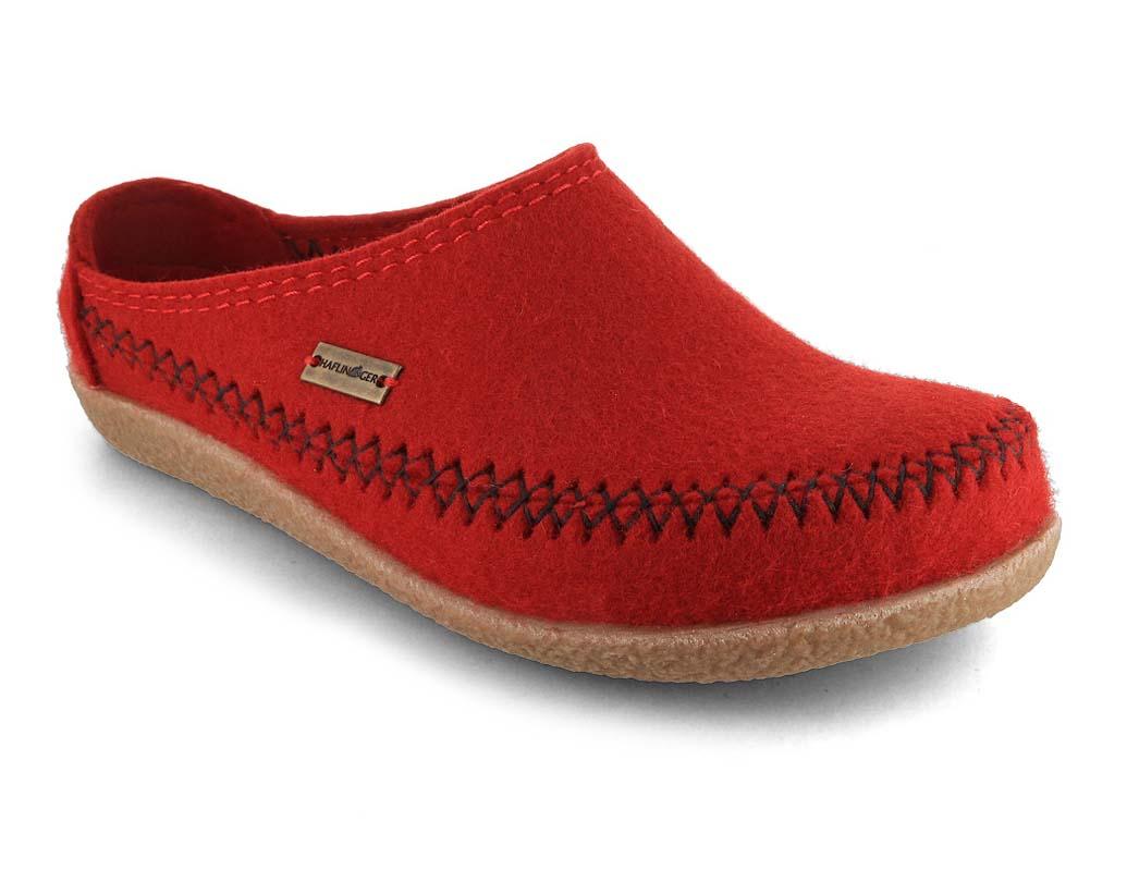 HAFLINGER Vilten Pantoffels Blizzard Credo, robijn