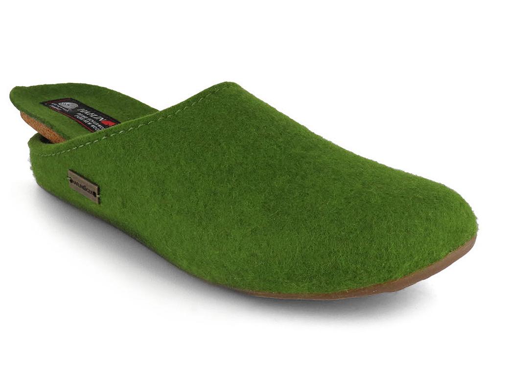 HAFLINGER Vilten Pantoffels Everest Fundus, grasgroen