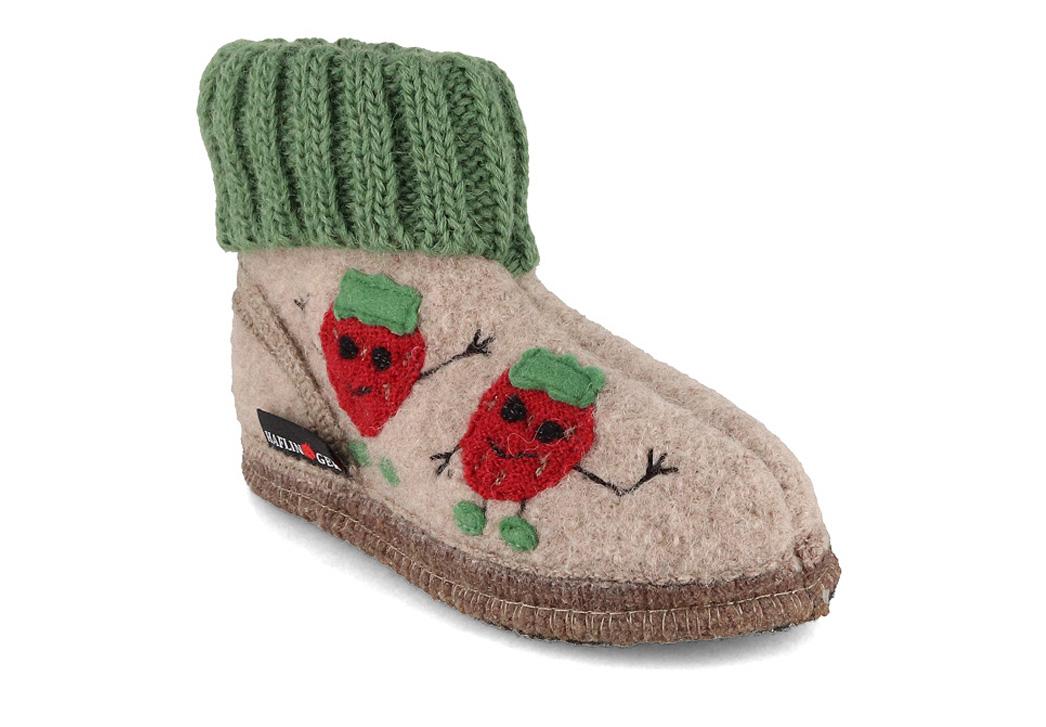 HAFLINGER aardbeien-huispantoffels voor kinderen, papiergem�leerd