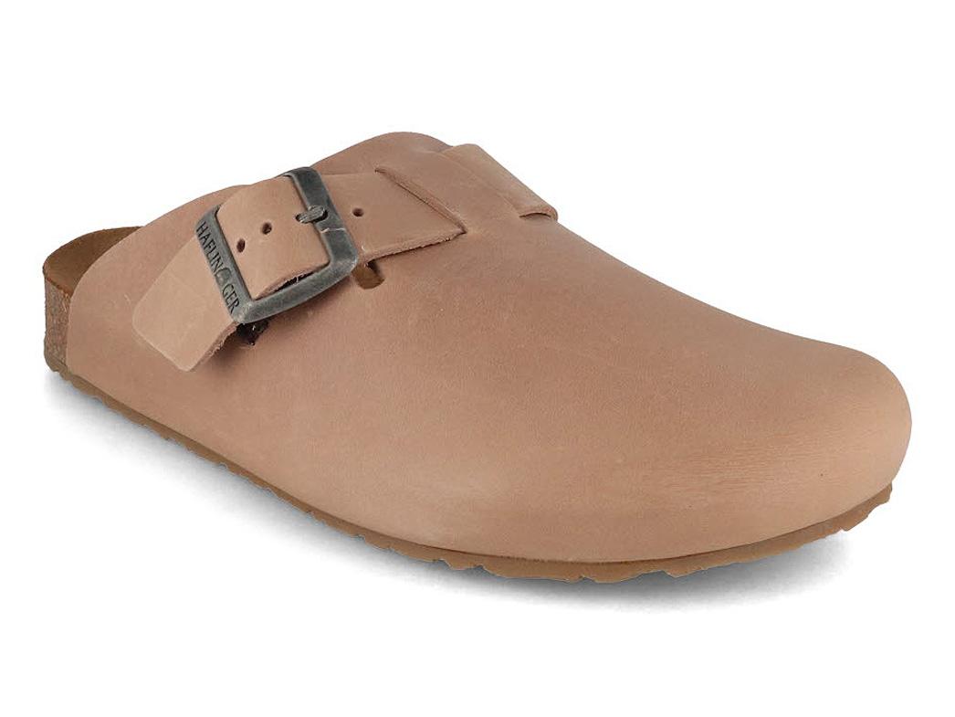 HAFLINGER dames herenklompen leer Porto, taupe