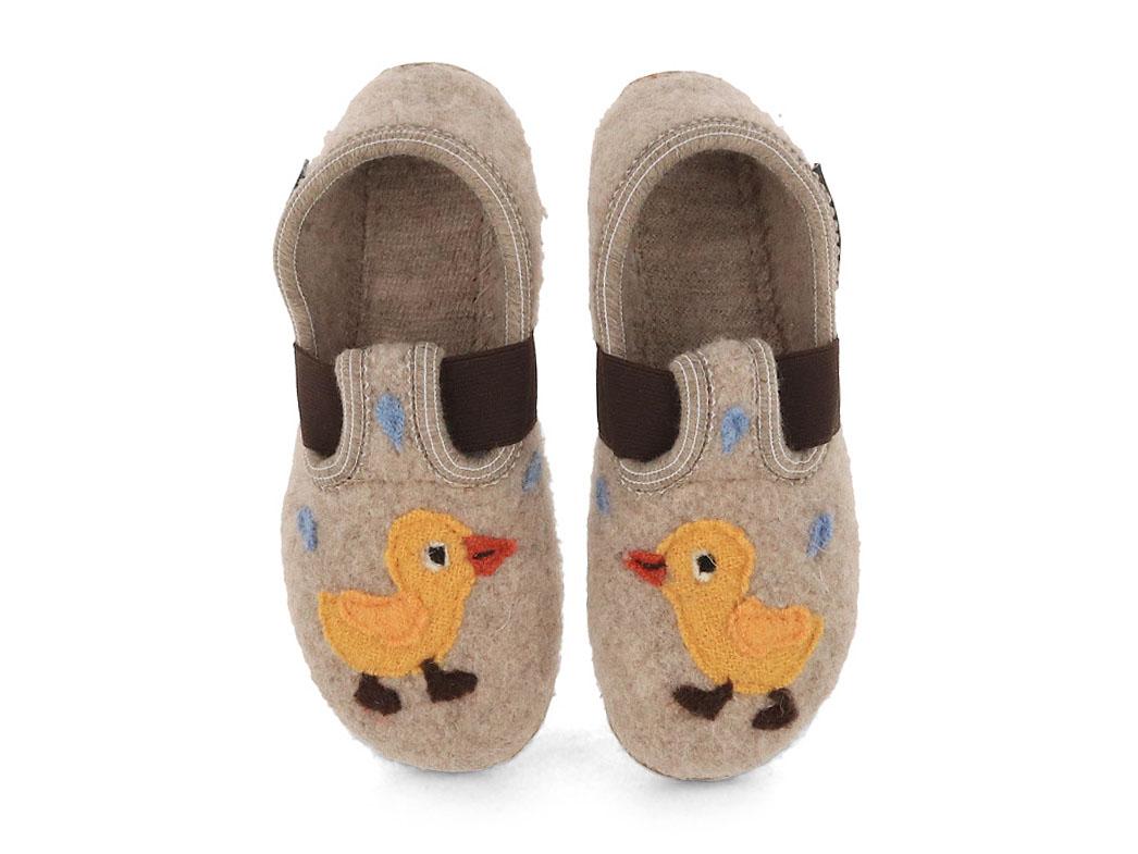 HAFLINGER kinderslippers Everest Quak Quak, papiergem�leerd