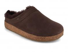 HAFLINGER pantoffels van lamsvacht Snowbird, koffie