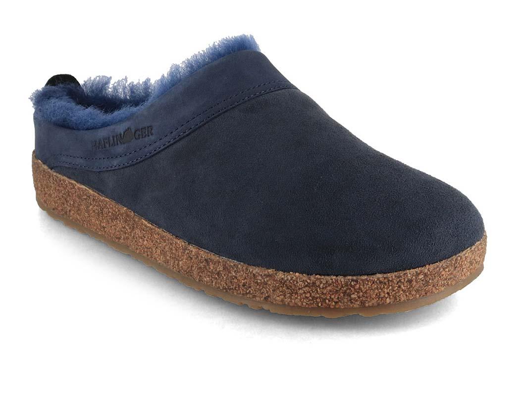 HAFLINGER lamsvachtpantoffels Snowbird, middenblauw