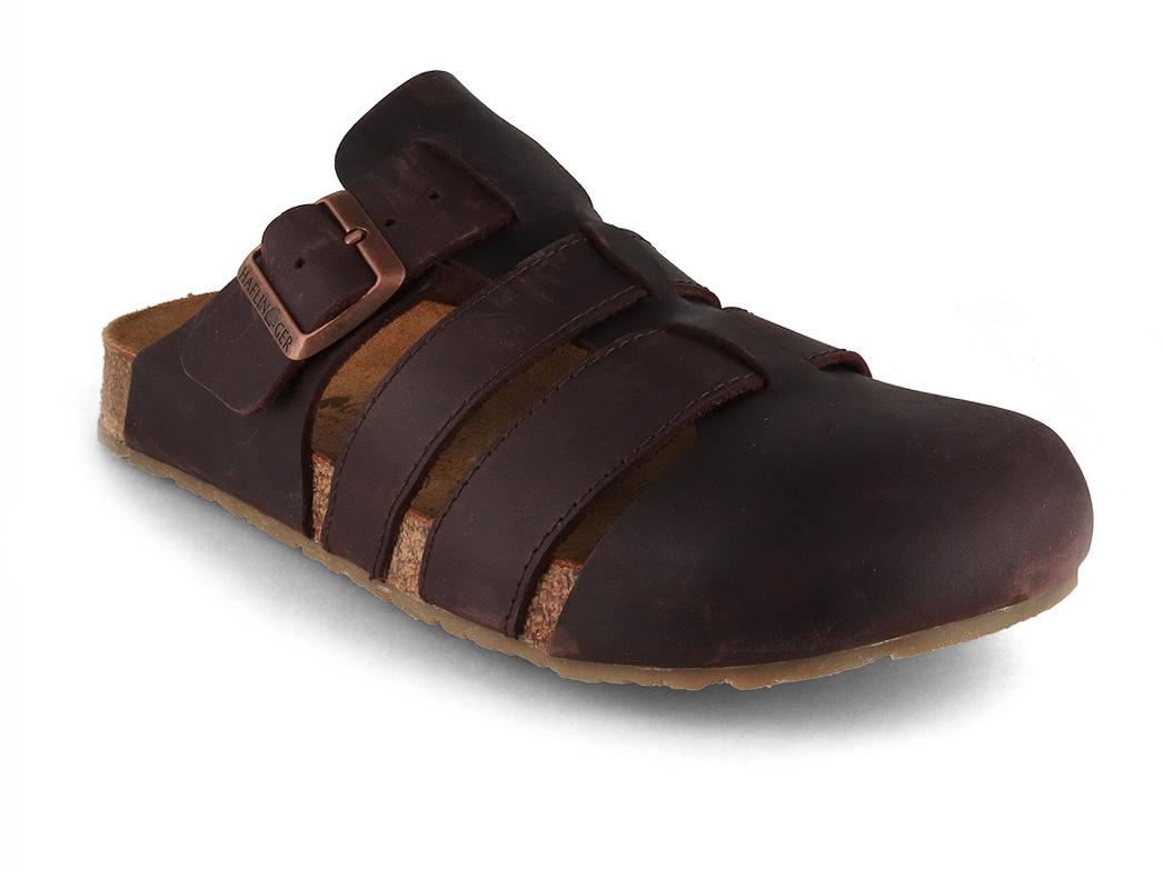 HAFLINGER leren herensandalen Lisboa, marron