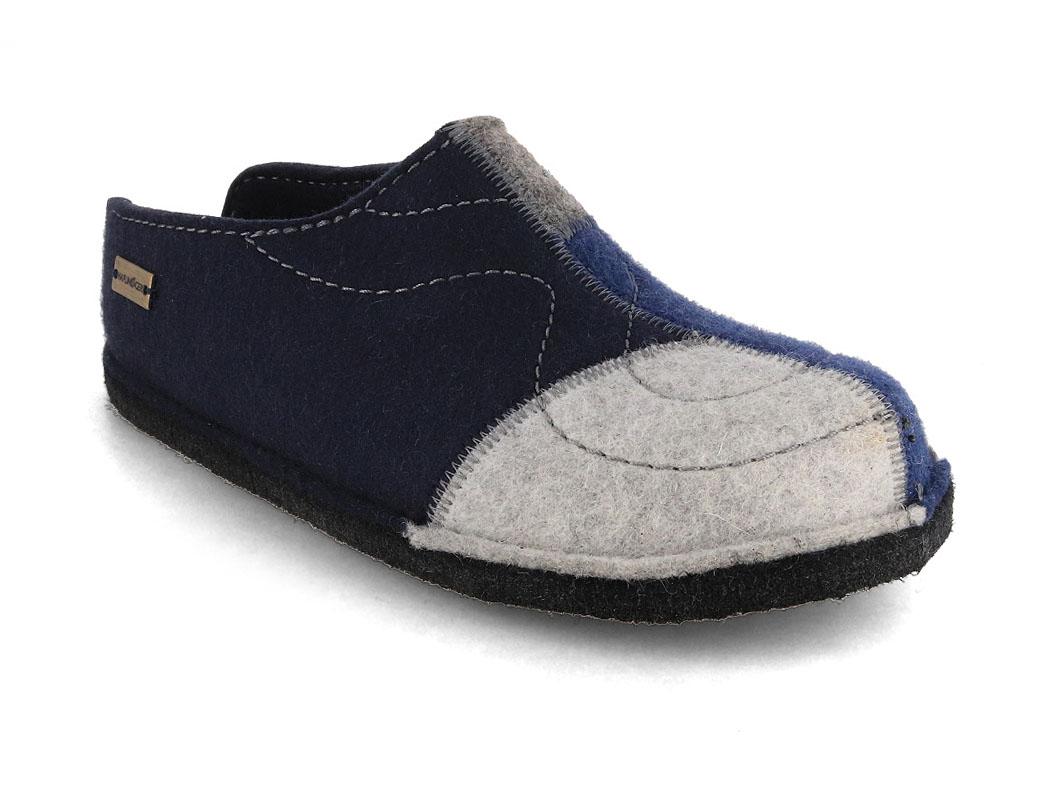 HAFLINGER pantoffels Flair Puzzle, middenblauw