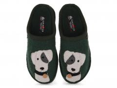 HAFLINGER pantoffels Flair Rudi, mosgroen