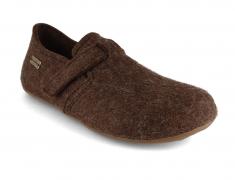 HAFLINGER vilten pantoffels Everest Focus, chocoladebruin