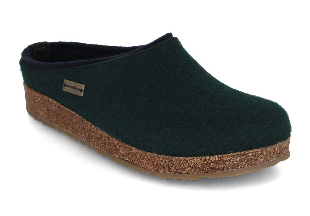 HAFLINGER vilten pantoffels Grizzly Kris, sparrengroen
