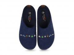 HAFLINGER vilten pantoffels Grizzly Pistengl�ck, jeans