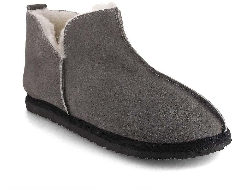 Lammbock� Shearlock pantoffels van lamsleer, grijs