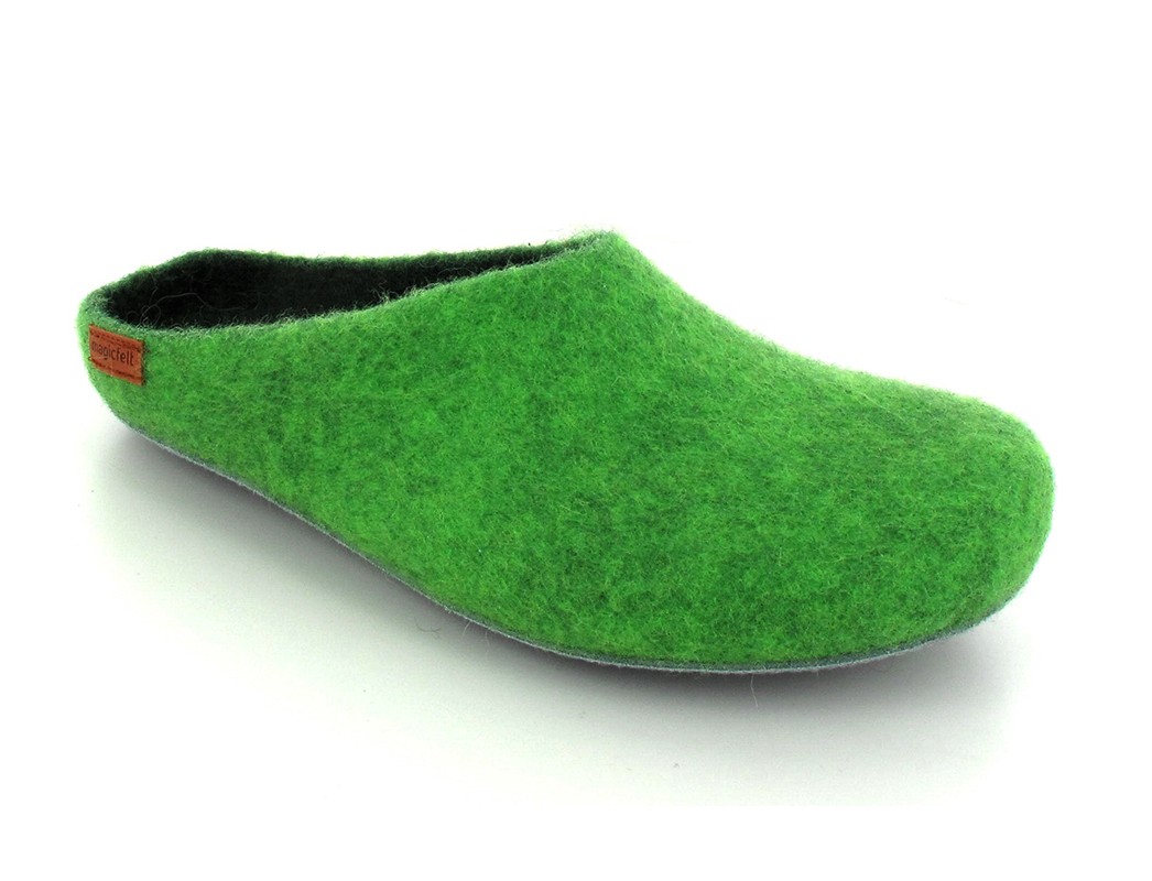 Magicfelt� Dames Vilt Pantoffels, groen