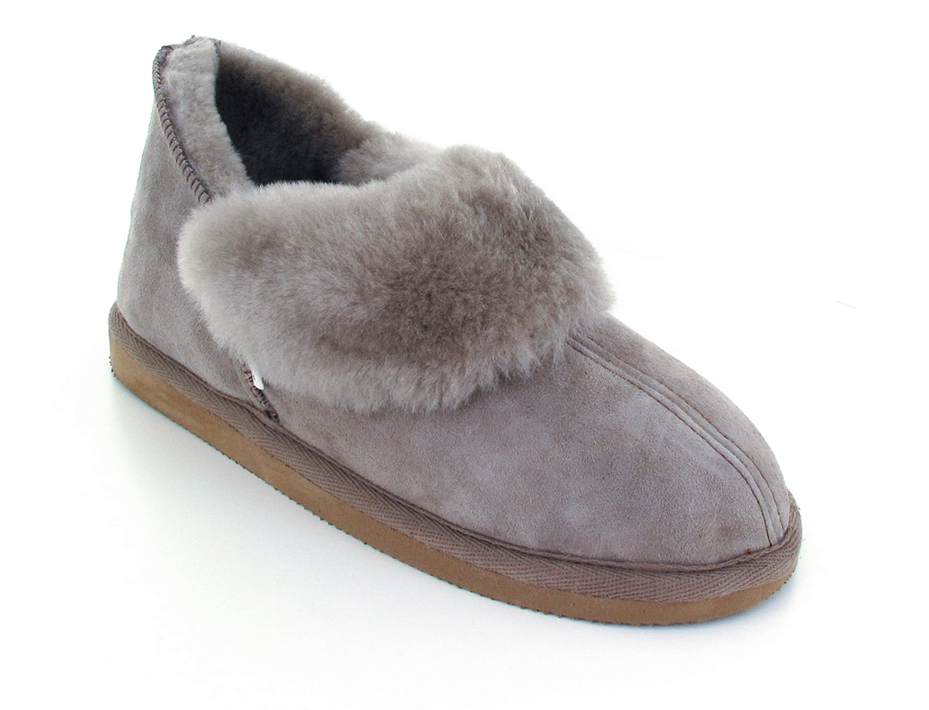 SHEPHERD� Dames schapenvacht pantoffel Karin, steen