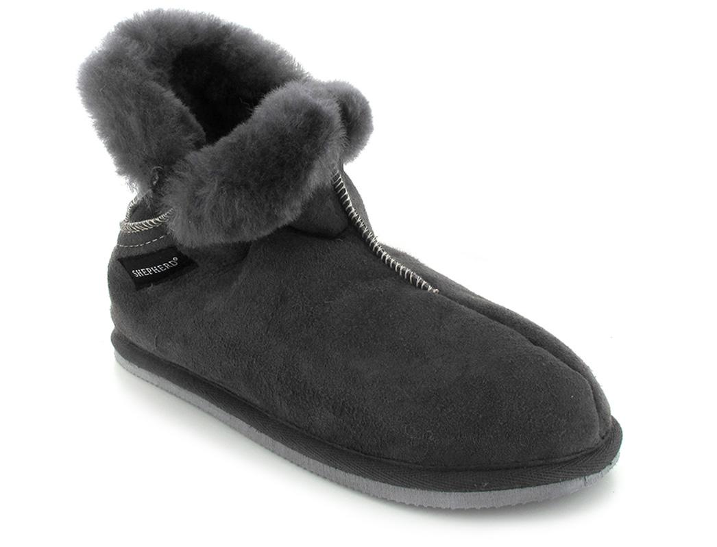 SHEPHERD� Schapenvacht pantoffels Oskar, asfalt