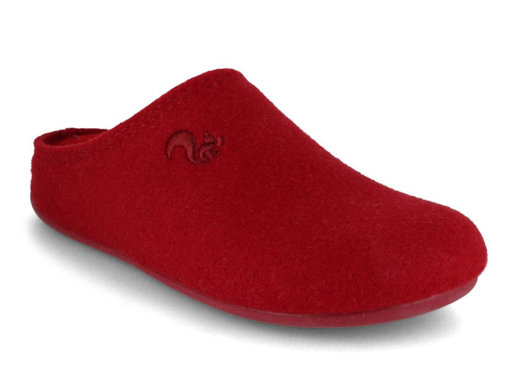 Thies� Dames Filtpantoffels van PET, bordeaux-garnet