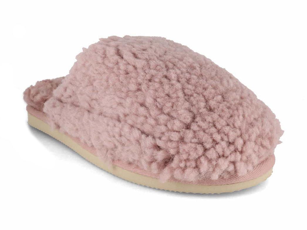 Thies� Dames Schapenvacht Pantoffels Fluffy Shearling, nieuw roze