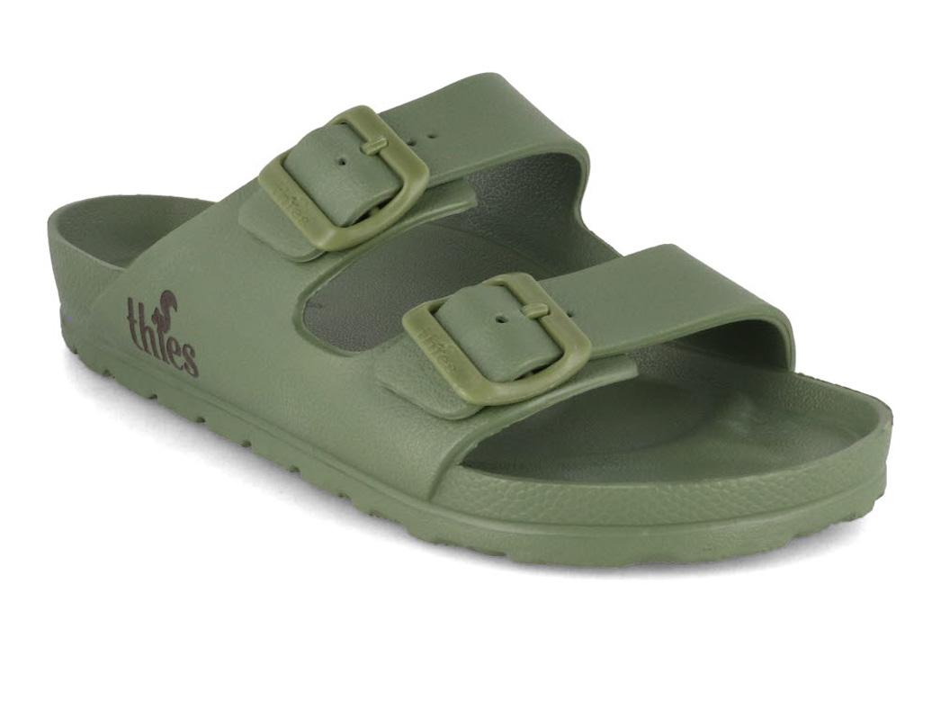 Thies dames badschoen Eco Eva Sandaal, kaki
