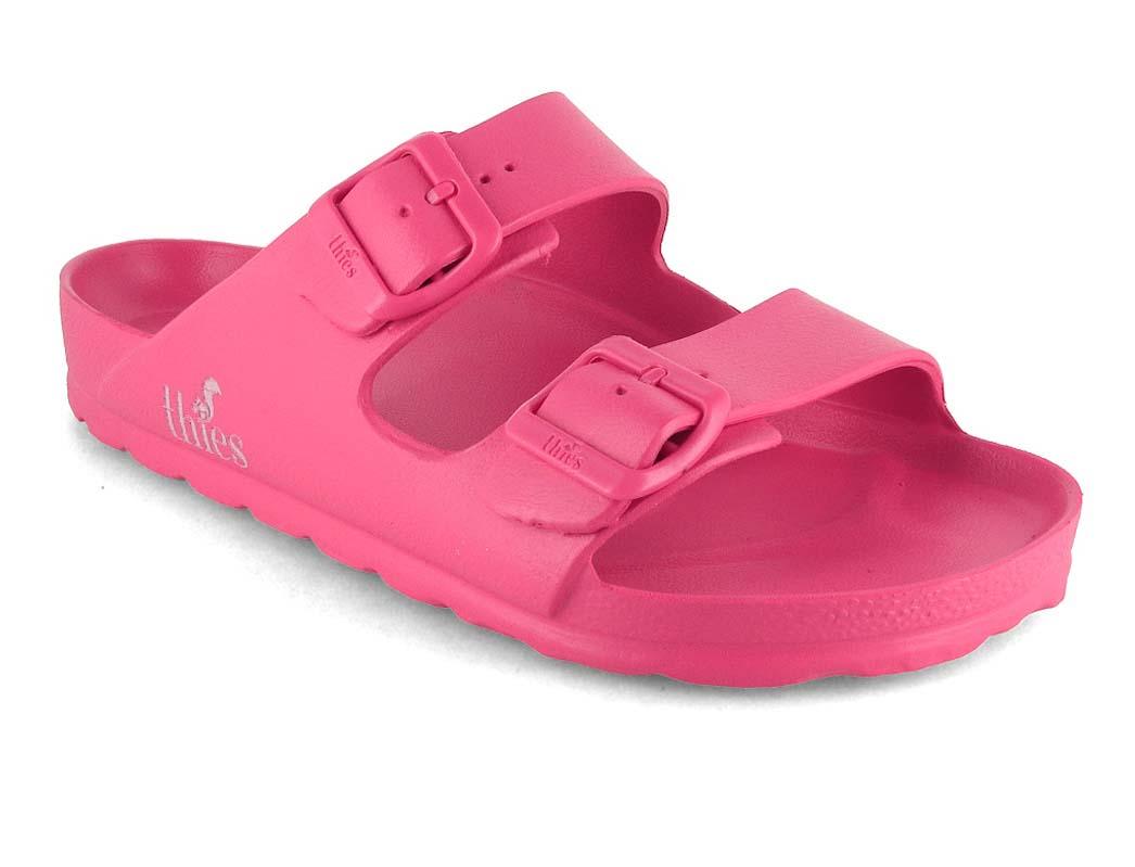 Thies vegan damessandaal Ecofoam, orchidee roze