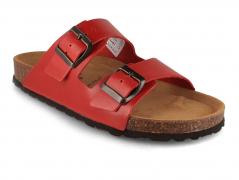 Tuffeln� leren sandaal met twee gespen 
