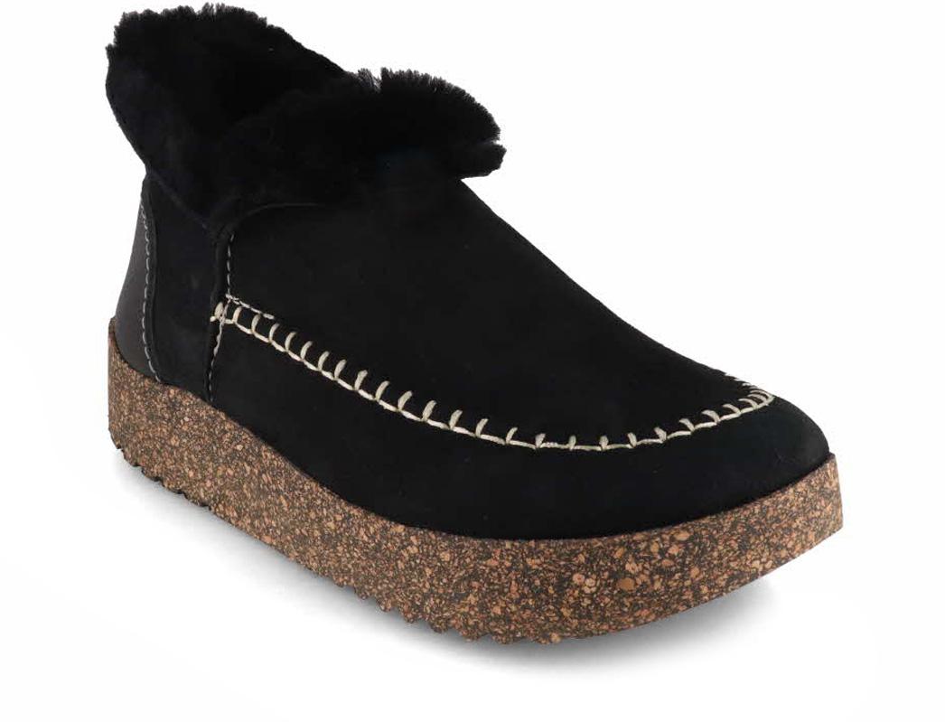 Tuffeln� Dames Schapenvacht Pantoffels �Knus�, Zwart