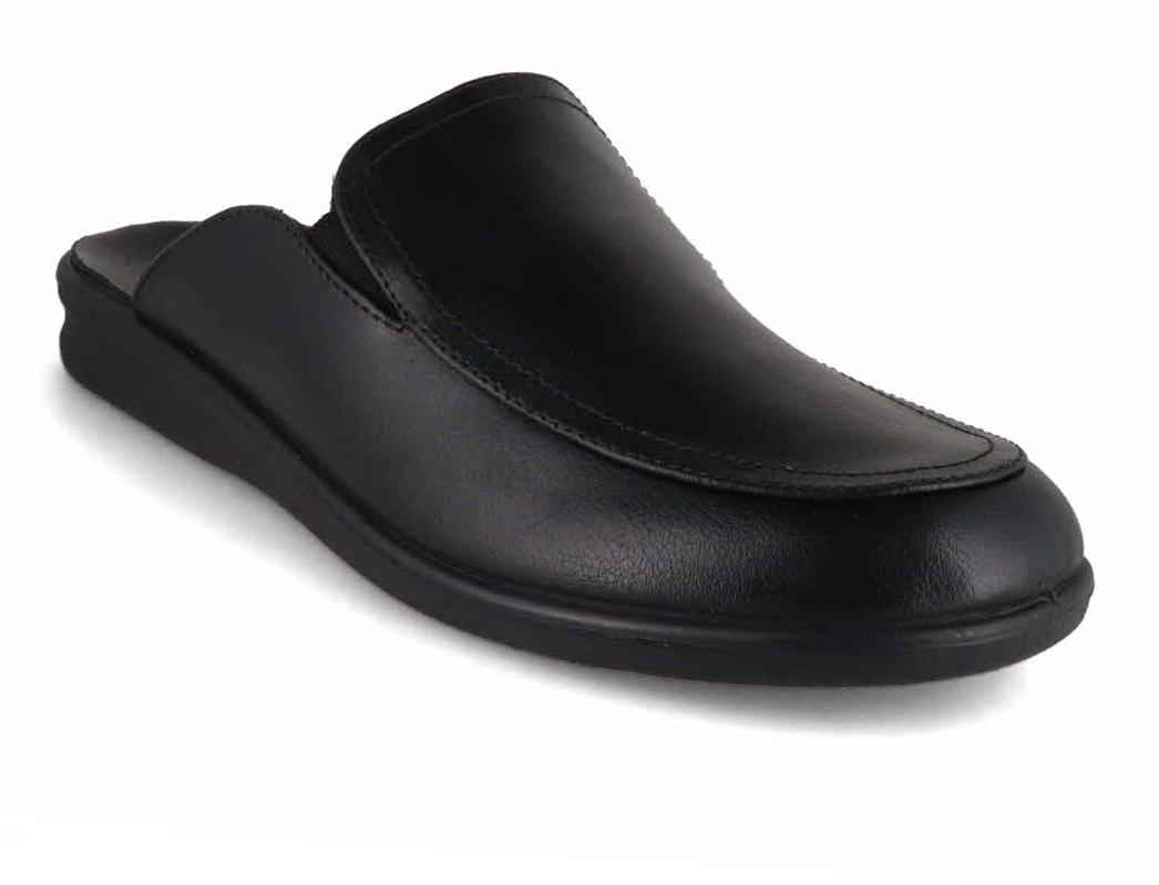 Westland by J. Seibel Heren Leren Pantoffels Belfort, Zwart