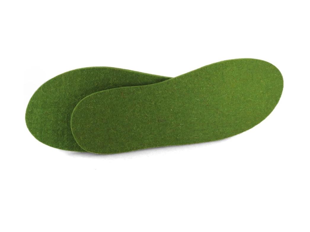 WoolFit� Classic 7 mm vilten inlegzool, grasgroen