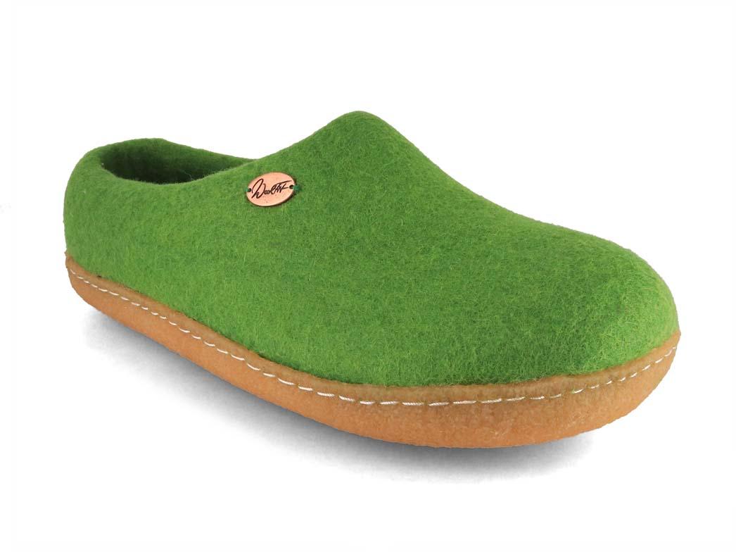 WoolFit� Footprint met natuurrubberen zool, groen