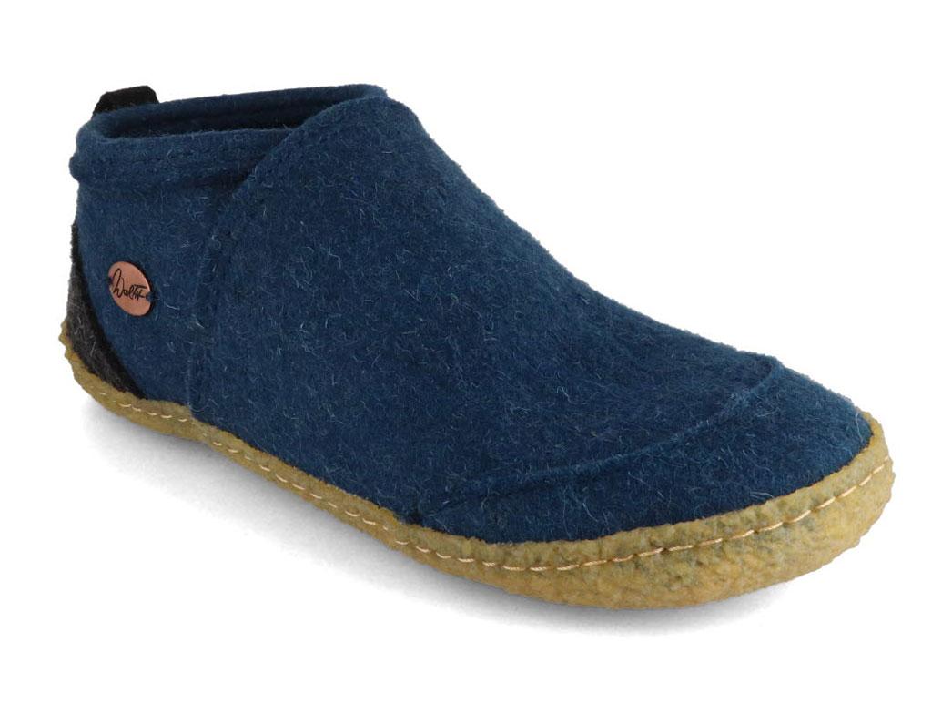 WoolFit� Taiga met Natuurlijke Rubberen Zool, blauw