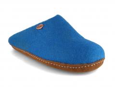 WoolFit� uniseks pantoffel Tibet, vilt, blauw maat 35-50