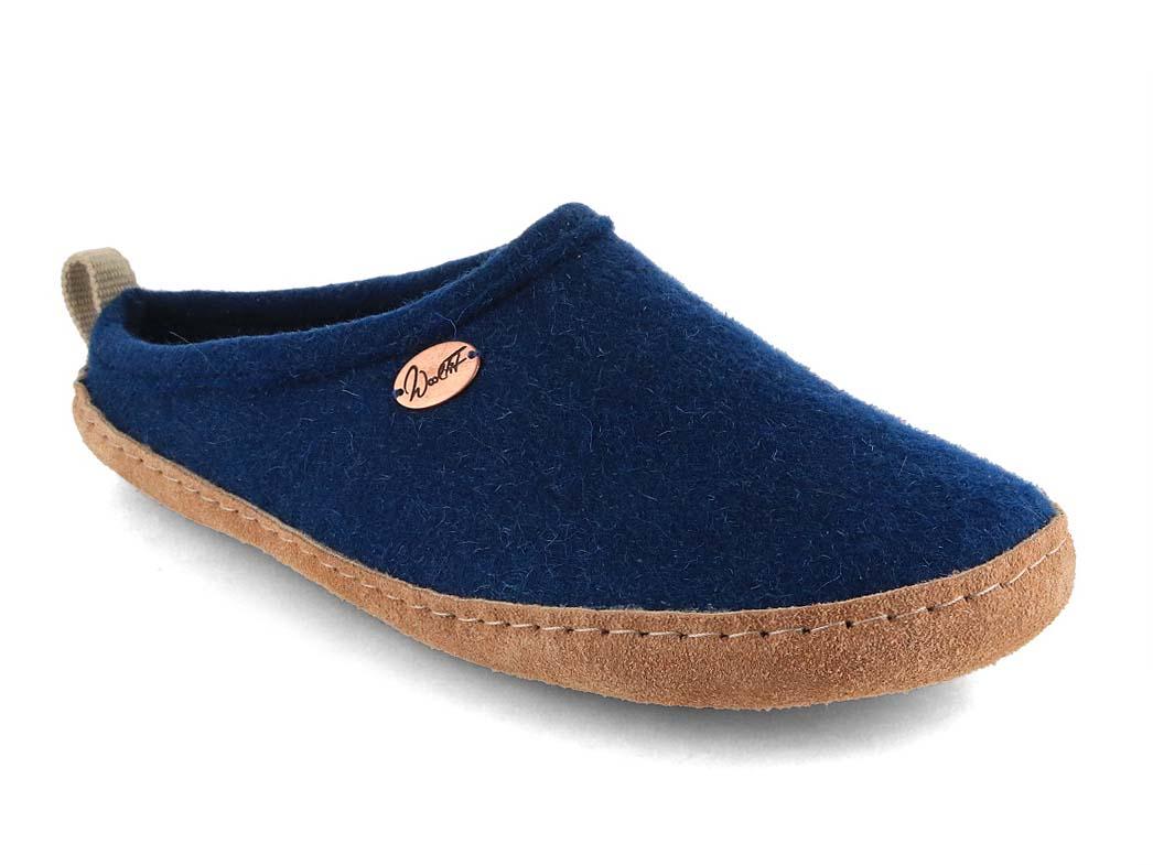 WoolFit� Tundra Duurzame Vilten Pantoffels, blauw