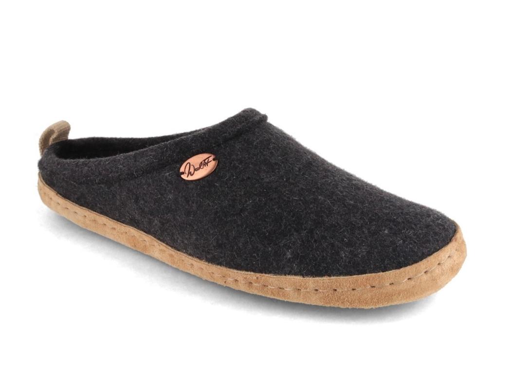 WoolFit� Tundra Duurzame Vilten Pantoffels, donkergrijs