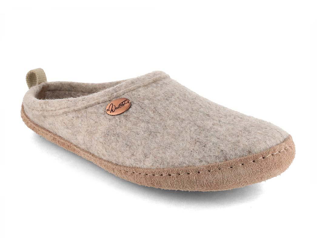 WoolFit� Tundra Vilten Pantoffels, beige