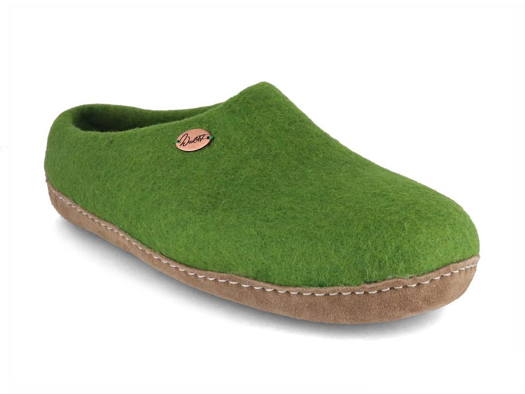 WoolFit� Vilten Pantoffels Footprint, Groen