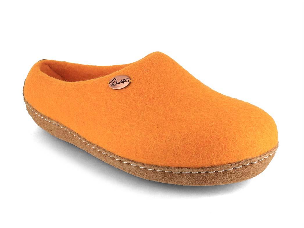 WoolFit� Vilten Pantoffels Footprint, Oranje