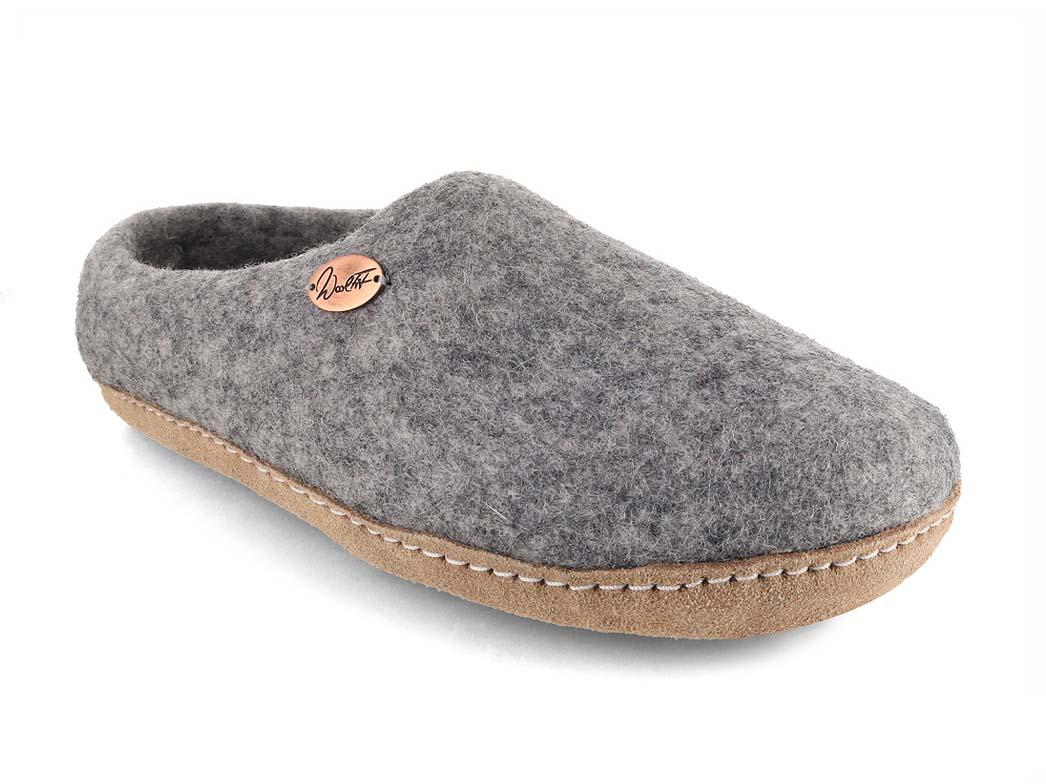 WoolFit� Vilten Pantoffels Footprint, Steengrijs